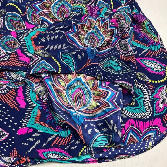 Alice Trixie Silk Blouse Floral Colorful Flared 3/4 Sleeve Lightweight Shirt XS - Picture 11 of 12